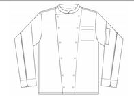 Il cappotto doppio-petto 100% del cuoco unico della saia del cotone/anti cuoco unico professionista di Pilling ricopre
