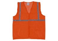maglia arancio di sicurezza di alta visibilità del tessuto tricottata 120GSM per il lavoro stradale di notte