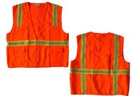 Alta maglia del lavoro di visibilità di sicurezza unisex con nastro adesivo di PVC e tessuto tricottato