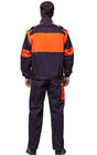 Uniformi 100% del lavoro industriale del tessuto di cotone con le maniche staccabili arancio