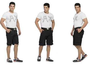 resistenza dello sfregamento di shorts della tasca di shorts del lavoro del carico 300g/M2 multi con la doppia cucitura